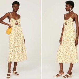 Madewell Soren Floral Cutout Silk Sundress